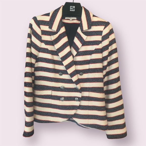 Striped double breasted blazer - Picture 9 of 14